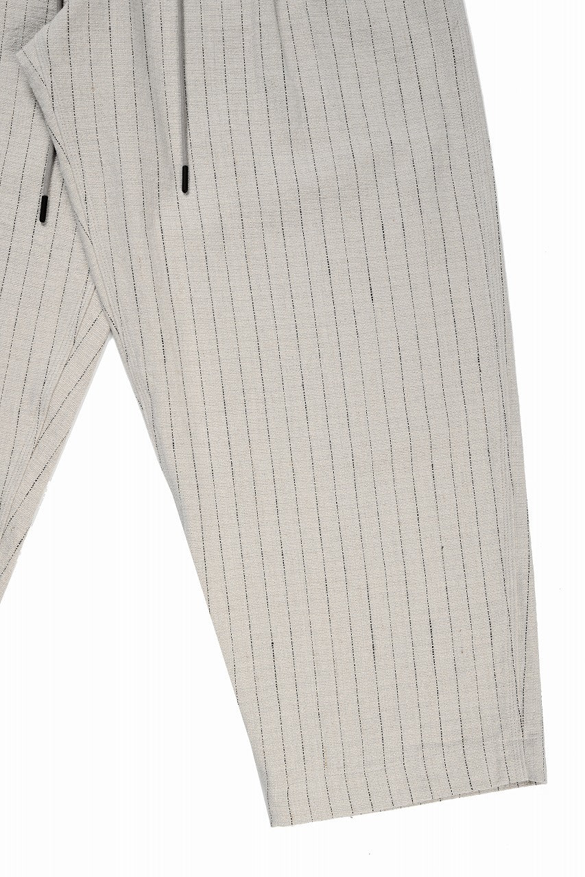 N/07 3 STITCHES WIDE TAPERED TROUSERS / HEAVY C/LI BUTCHER STRIPES (BEIGE) - Image 7