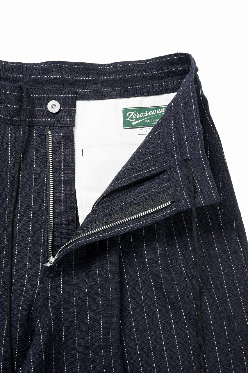 N/07 3 STITCHES WIDE TAPERED TROUSERS / HEAVY C/LI BUTCHER STRIPES (BLACK NAVY) - Image 10