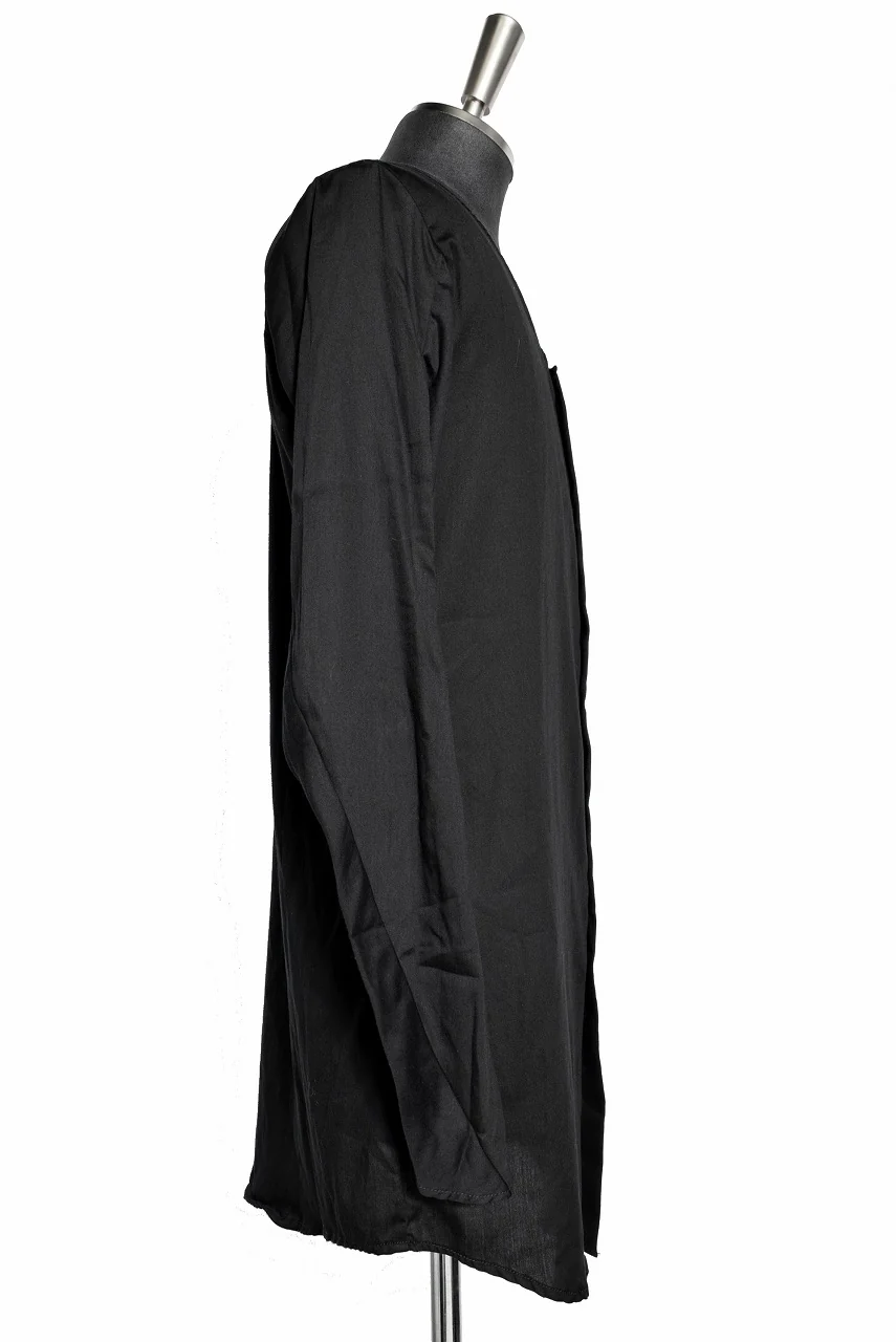 N/07 AIR SATIN COTTON MIDDLE CARDIGAN (BLACK) - Image 6