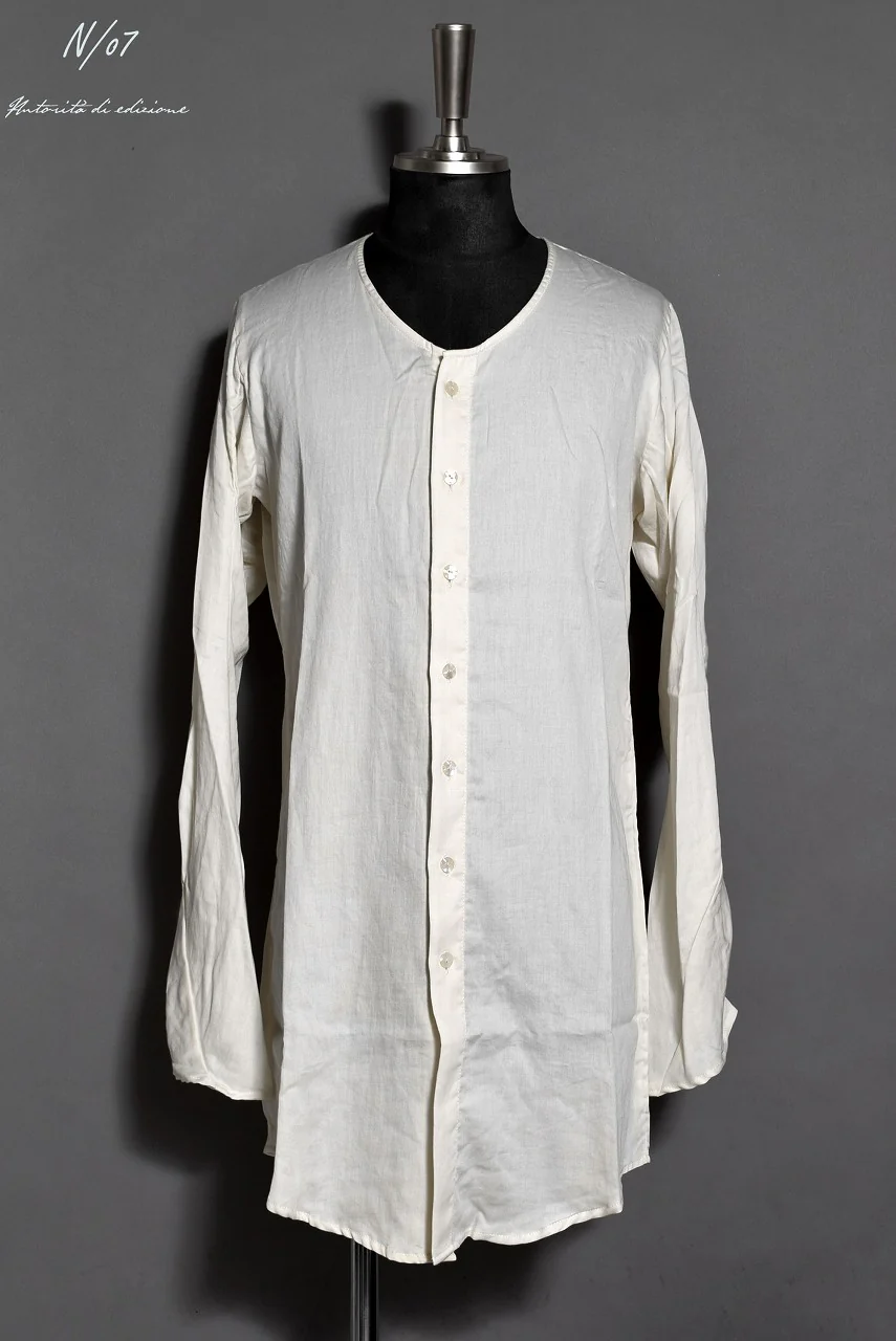 N/07 AIR SATIN COTTON MIDDLE CARDIGAN (WHITE)
