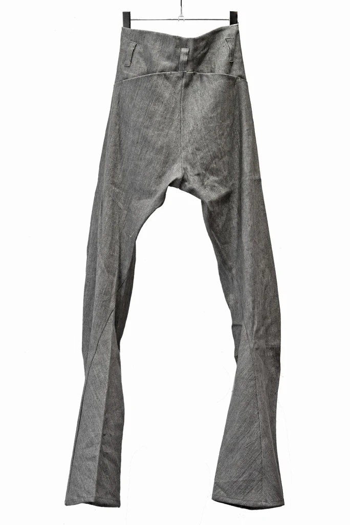 N/07 anatomy 3dimention pants extra stretch silk linen fabric (ASPHALT) - Image 2