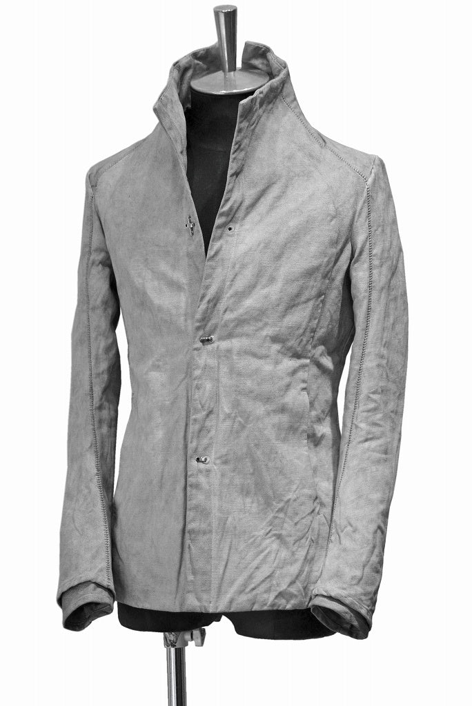 N/07 anatomy hooked c/li slub twill fabric sumi dyed (SUMI WHITE) - Image 2
