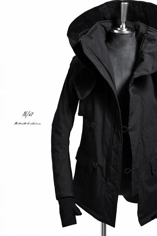 N/07 ARMY JACKET N-3B / SUPIMA WEATHER CLOTH * 3M™Thinsulate HI-LOFT (BLACK) - Image 10