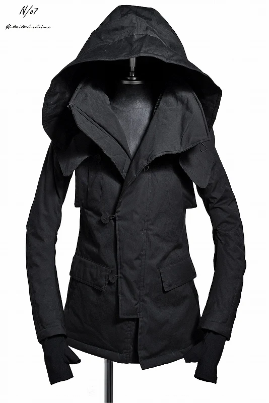 N/07 ARMY JACKET N-3B / SUPIMA WEATHER CLOTH * 3M™Thinsulate HI-LOFT (BLACK) - Image 3