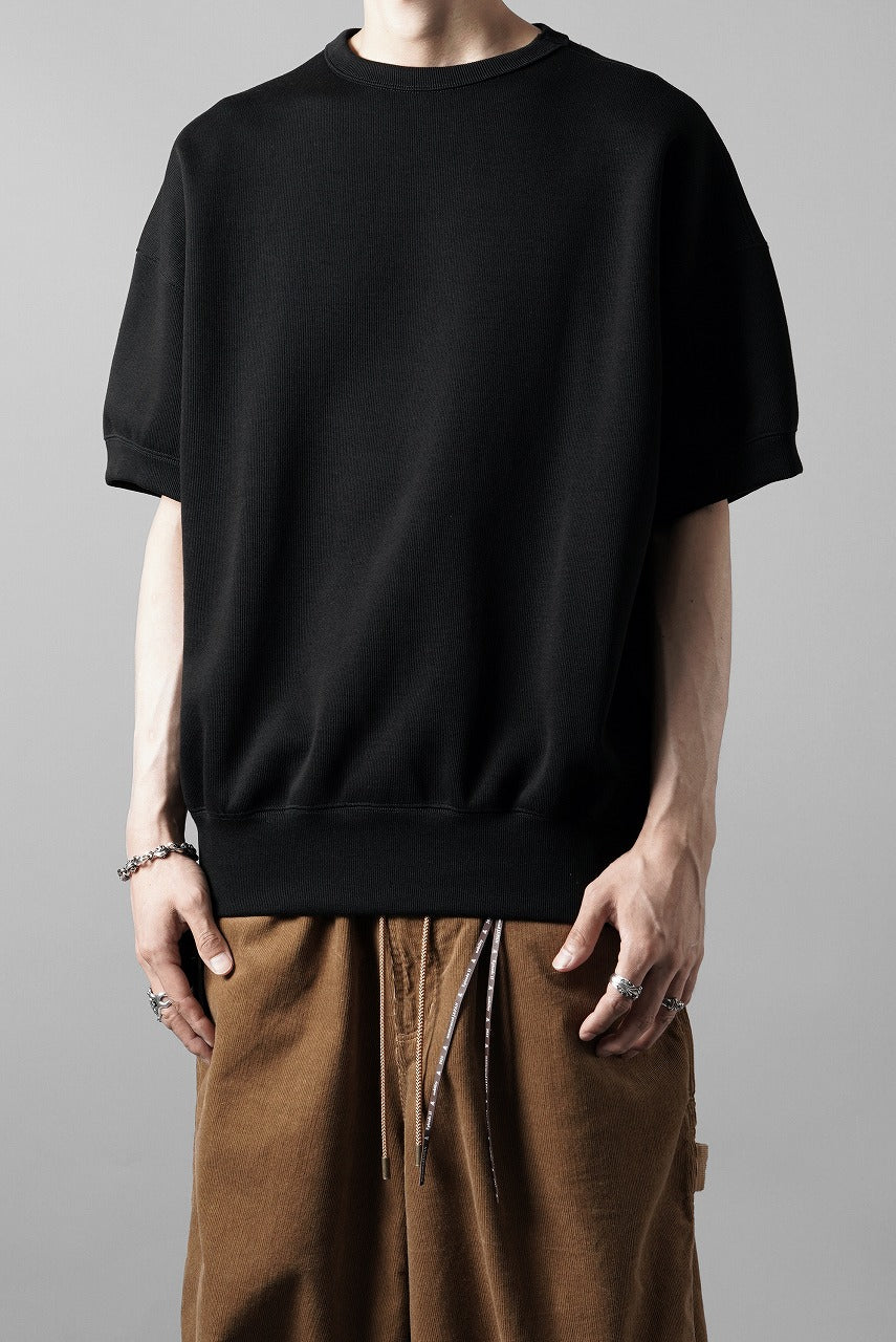 N/07 BASIC TOP / RIBBED CARDBOARD KNIT JERSEY (BLACK) - Image 17