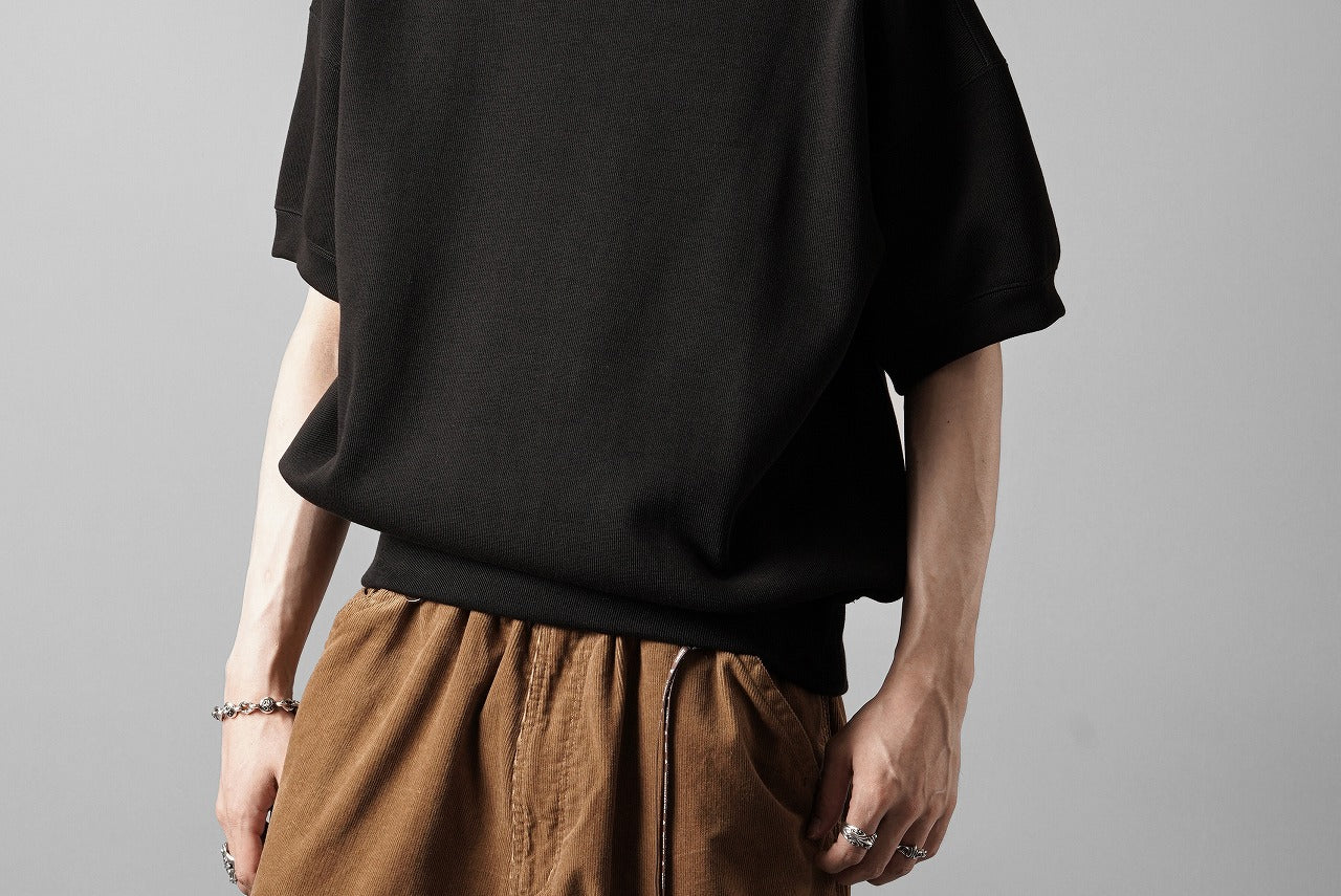 N/07 BASIC TOP / RIBBED CARDBOARD KNIT JERSEY (BLACK) - Image 19