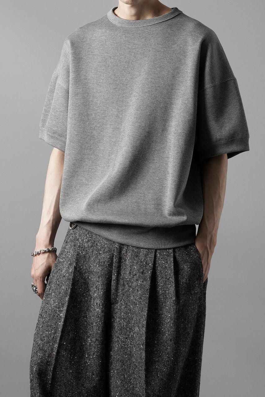N/07 BASIC TOP / RIBBED CARDBOARD KNIT JERSEY (GREY) - Image 11