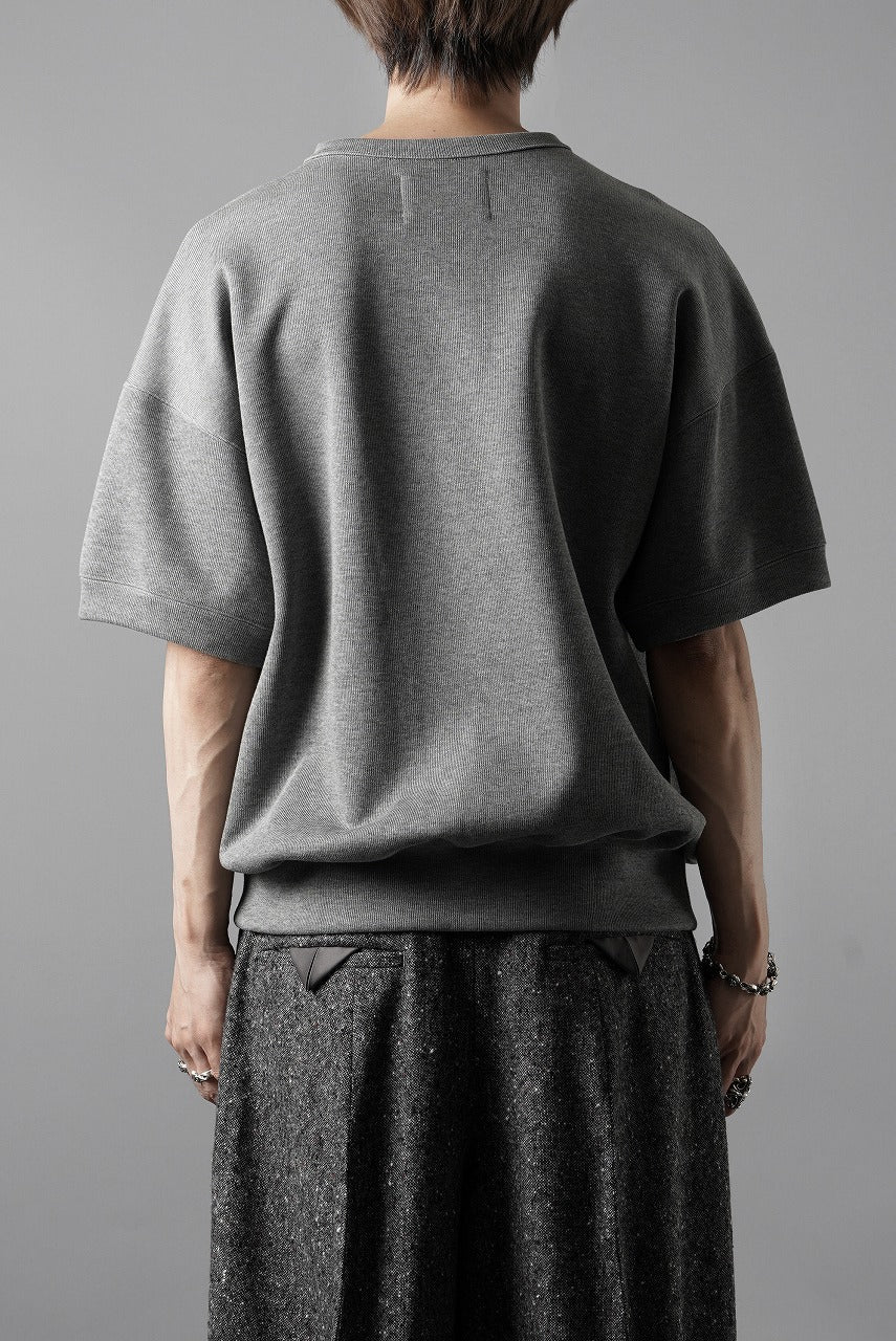 N/07 BASIC TOP / RIBBED CARDBOARD KNIT JERSEY (GREY) - Image 14