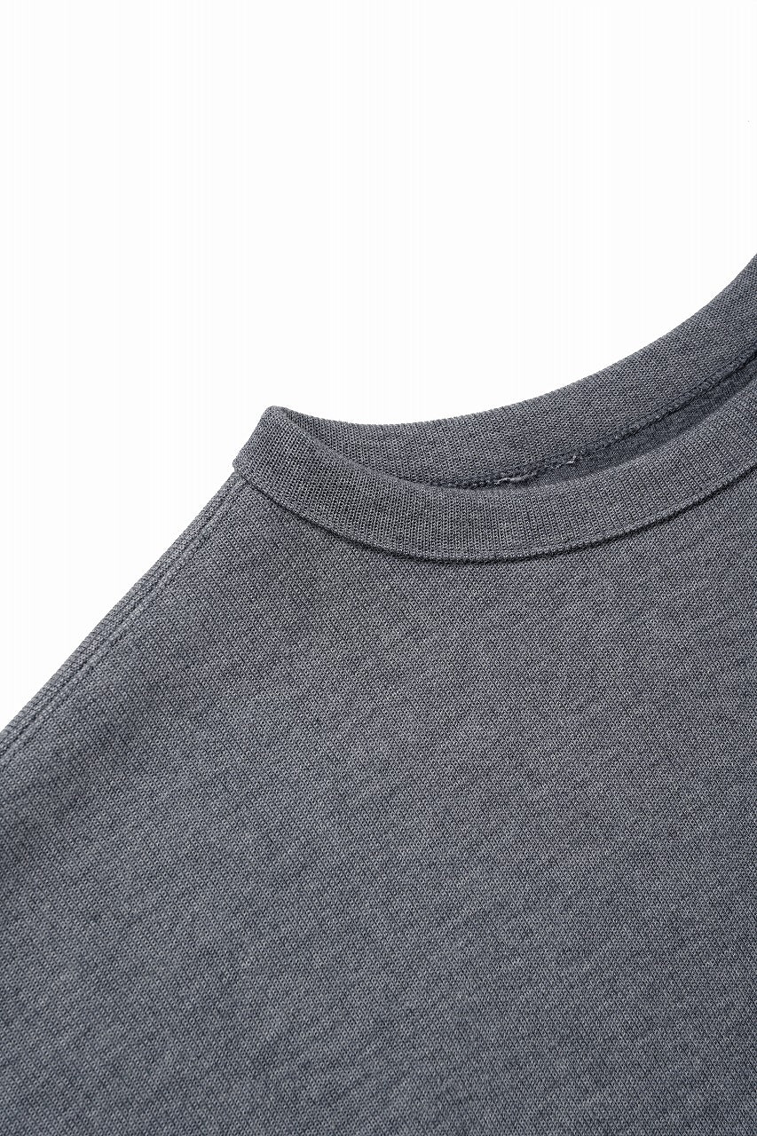 N/07 BASIC TOP / RIBBED CARDBOARD KNIT JERSEY (GREY) - Image 4