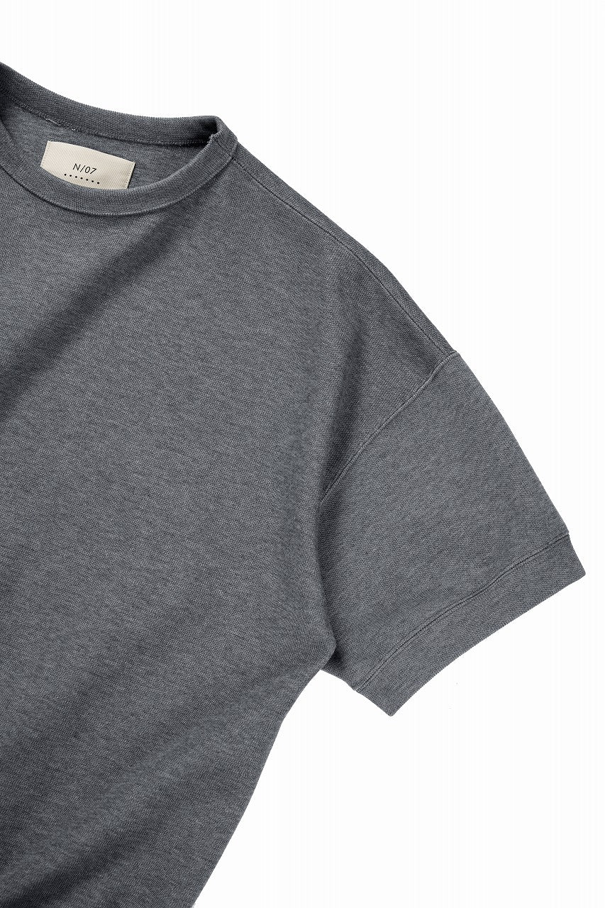 N/07 BASIC TOP / RIBBED CARDBOARD KNIT JERSEY (GREY) - Image 7
