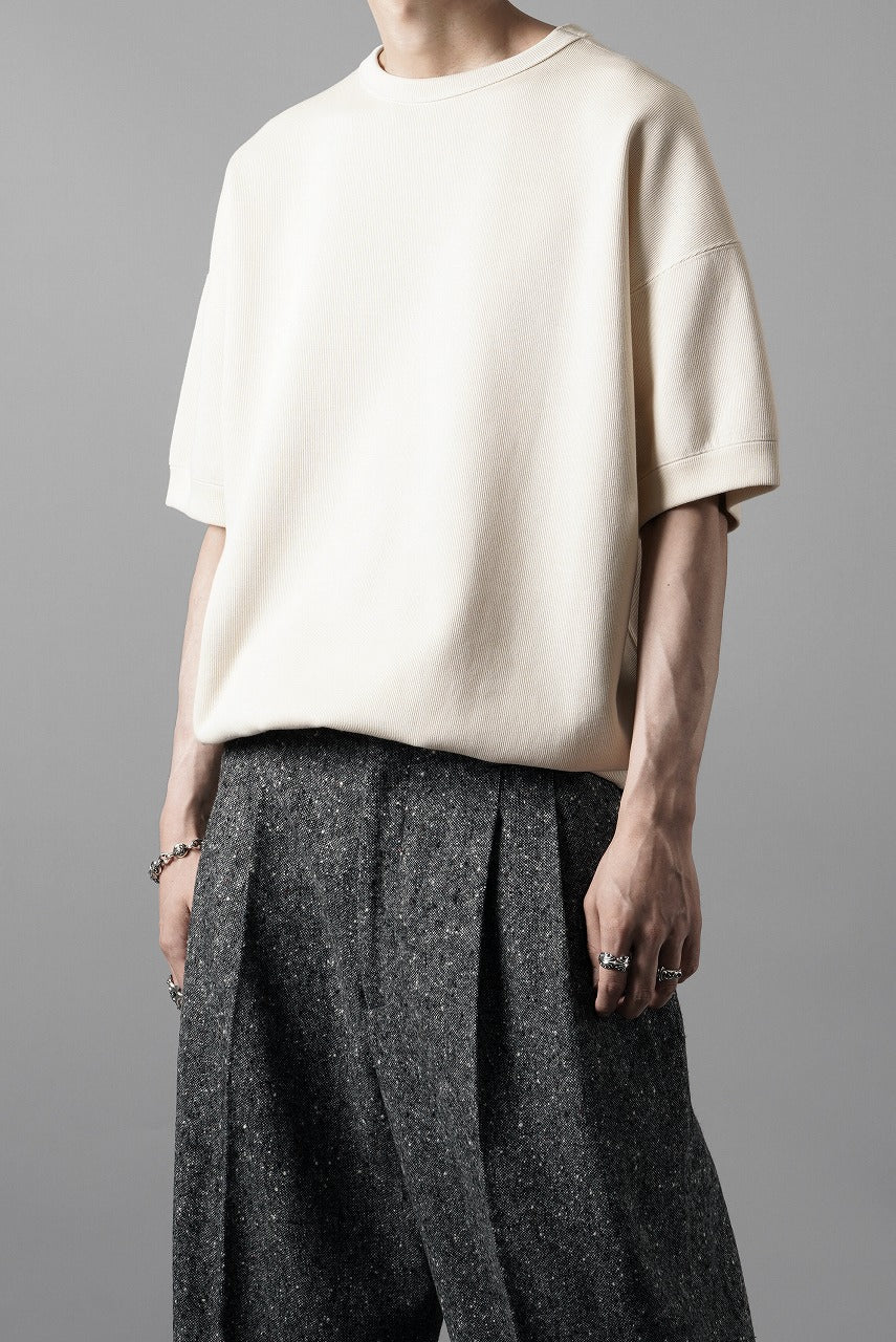 N/07 BASIC TOP / RIBBED CARDBOARD KNIT JERSEY (LIGHT BEIGE) - Image 17