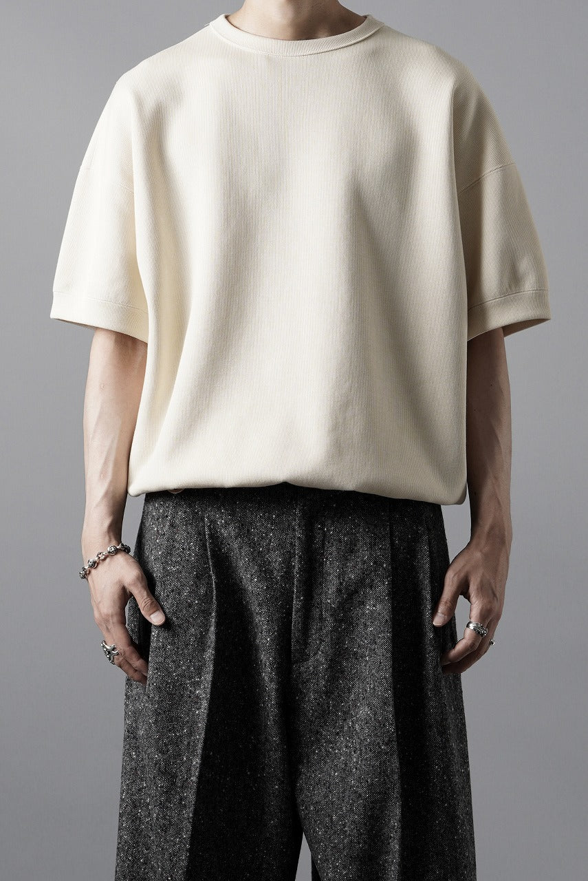 N/07 BASIC TOP / RIBBED CARDBOARD KNIT JERSEY (LIGHT BEIGE) - Image 18