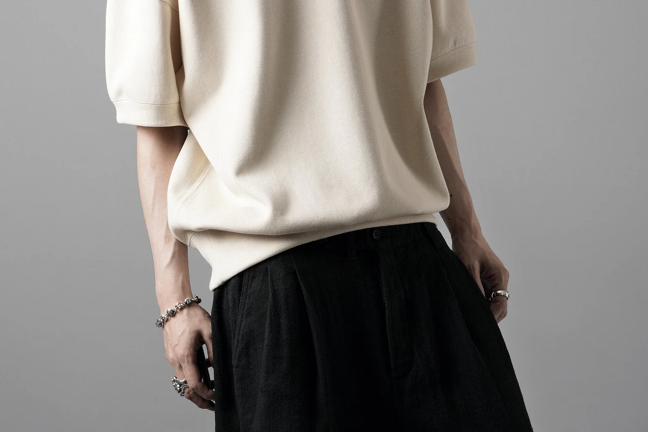 N/07 BASIC TOP / RIBBED CARDBOARD KNIT JERSEY (LIGHT BEIGE) - Image 22