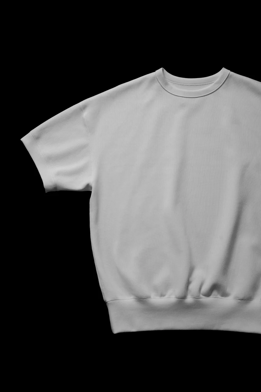 N/07 BASIC TOP / RIBBED CARDBOARD KNIT JERSEY (WHITE) - Image 6