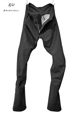 N/07 black inlay anatomy SWT denime pants (BLACK)