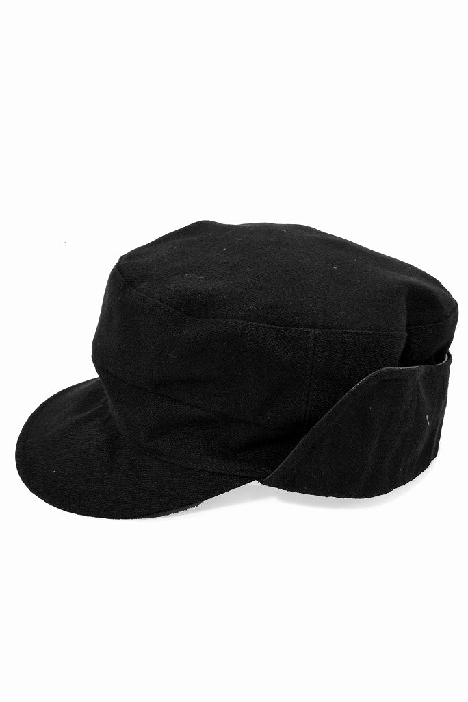 N/07 cap [cotton/wool doddy tweed | earmuff] (BLACK) - Image 2