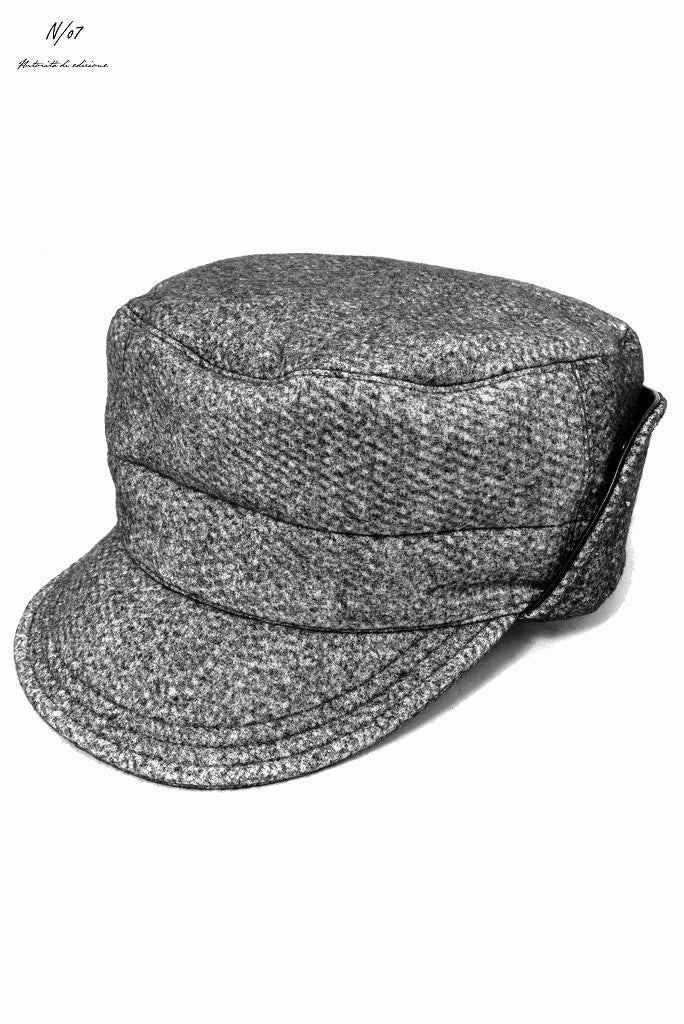 N/07 cap [three layer structure needlepunch | earmuff] (ASPHALT GREY)