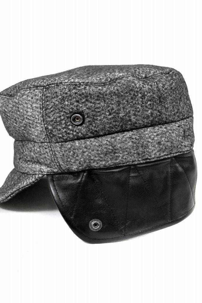 N/07 cap [three layer structure needlepunch | earmuff] (ASPHALT GREY) - Image 7
