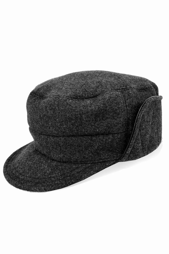 N/07 cap [three layer structure needlepunch | earmuff] (BLACK) - Image 2