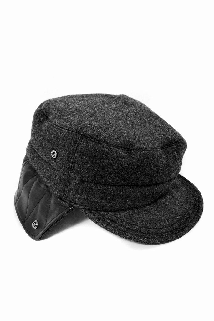 N/07 cap [three layer structure needlepunch | earmuff] (BLACK) - Image 4