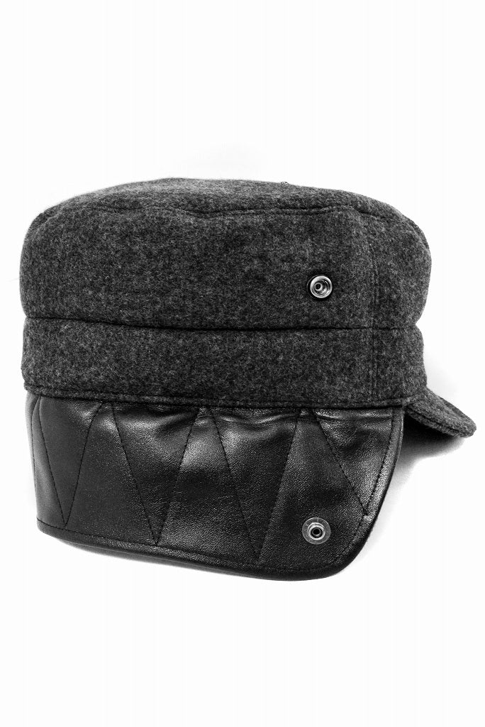 N/07 cap [three layer structure needlepunch | earmuff] (BLACK) - Image 5