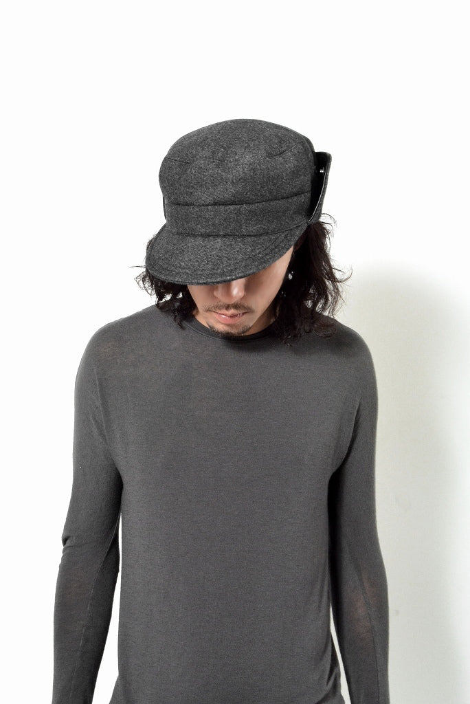 N/07 cap [three layer structure needlepunch | earmuff] (BLACK) - Image 7
