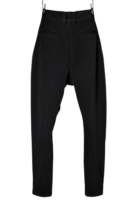 N/07 CURVE JODHPUR PANT / CASHMERE KNIT MELTON (BLACK) - Image 2