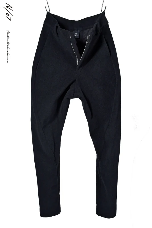 N/07 CURVE JODHPUR PANT / CASHMERE KNIT MELTON (BLACK) - Image 3