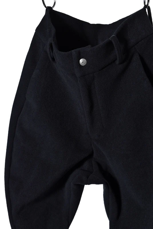N/07 CURVE JODHPUR PANT / CASHMERE KNIT MELTON (BLACK) - Image 4