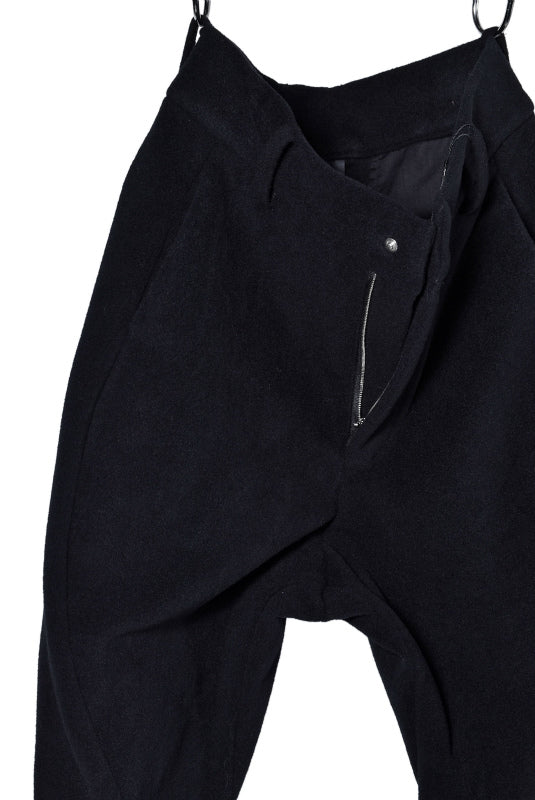 N/07 CURVE JODHPUR PANT / CASHMERE KNIT MELTON (BLACK) - Image 7