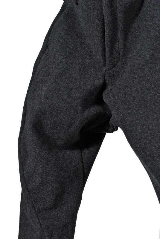N/07 CURVE JODHPUR PANT / CASHMERE KNIT MELTON (CHARCOAL) - Image 10