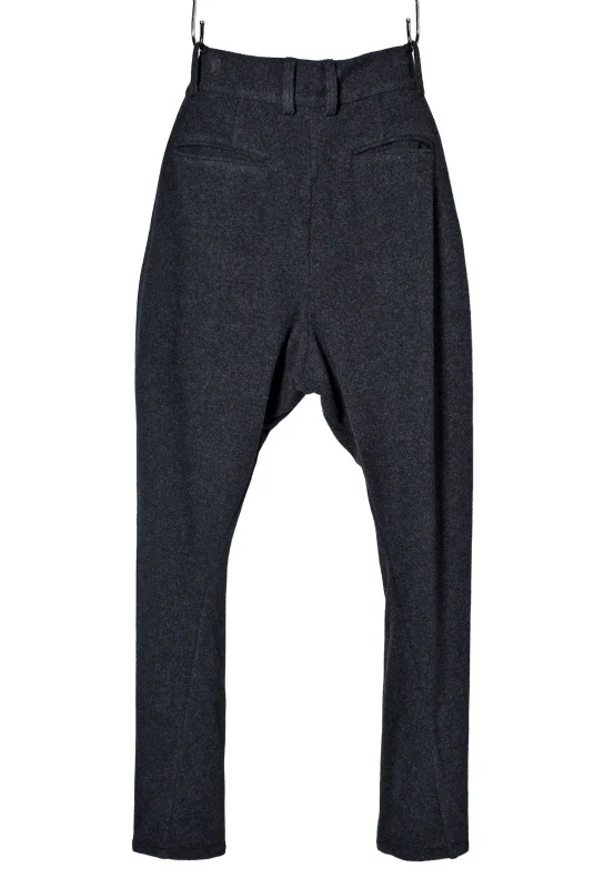 N/07 CURVE JODHPUR PANT / CASHMERE KNIT MELTON (CHARCOAL) - Image 2