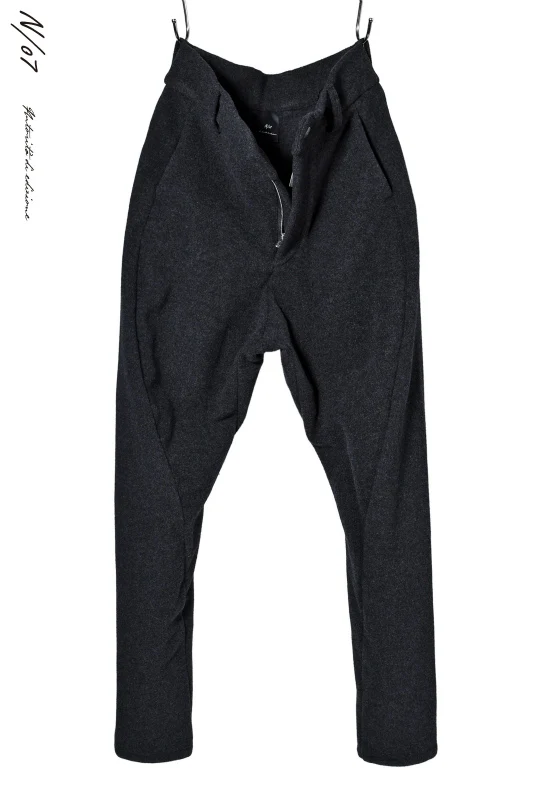 N/07 CURVE JODHPUR PANT / CASHMERE KNIT MELTON (CHARCOAL) - Image 3