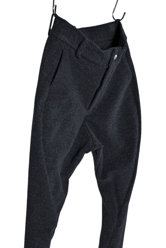 N/07 CURVE JODHPUR PANT / CASHMERE KNIT MELTON (CHARCOAL) - Image 6