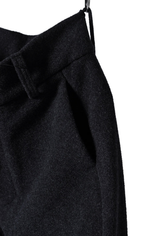 N/07 CURVE JODHPUR PANT / CASHMERE KNIT MELTON (CHARCOAL) - Image 7