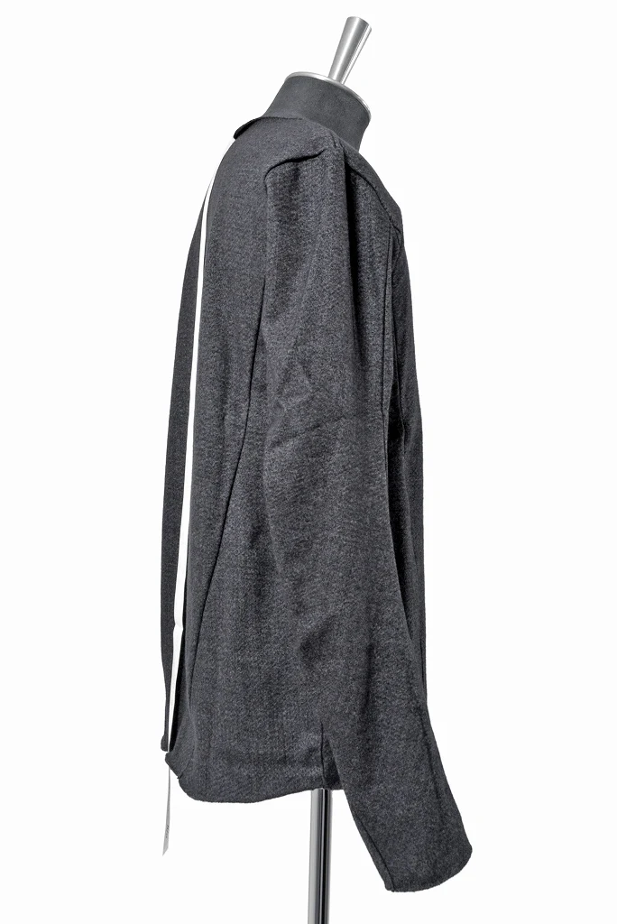 N/07 curved seam l/s "arte" [cotton fleecy knitting needle punch] (BLACK) - Image 4