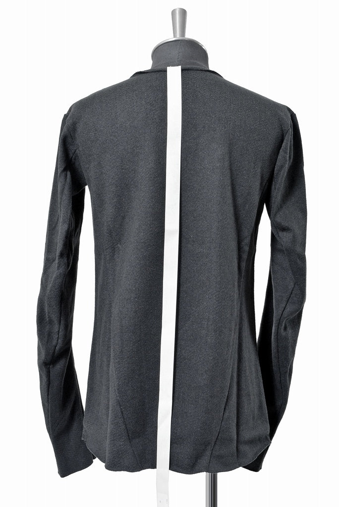 N/07 curved seam l/s "arte" [cotton fleecy knitting needle punch] (GREY) - Image 2