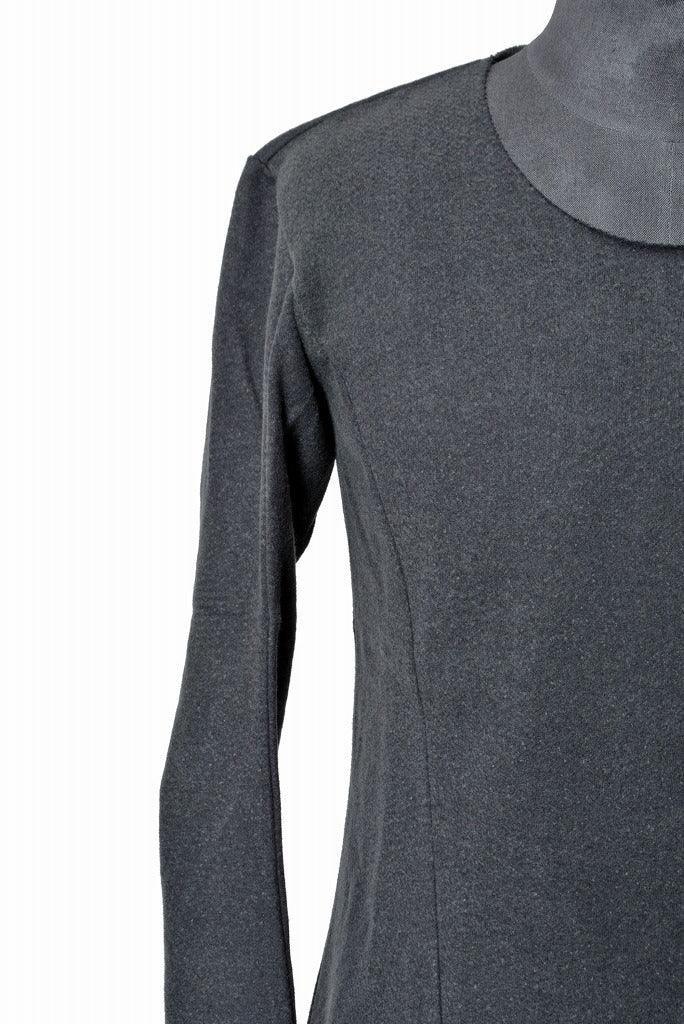 N/07 curved seam l/s "arte" [cotton fleecy knitting needle punch] (GREY) - Image 5