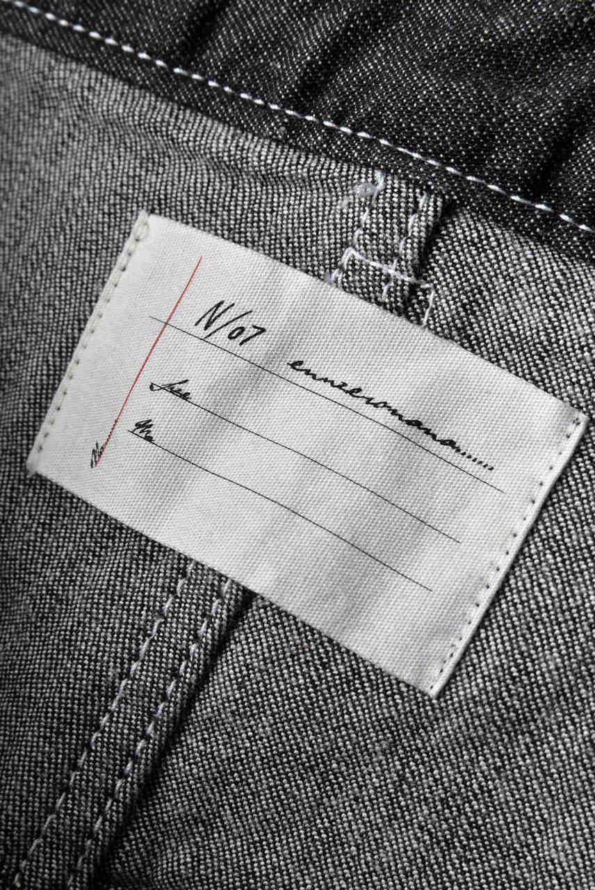 N/07 Darts-Structure Skinny Pants #THIN / Elastic DENIM (BLACK) - Image 11