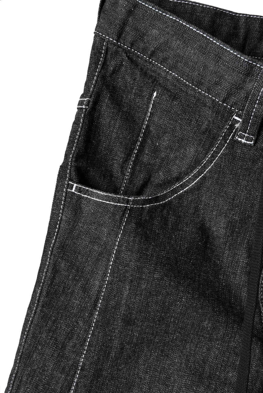 N/07 Darts-Structure Skinny Pants #THIN / Elastic DENIM (BLACK) - Image 12