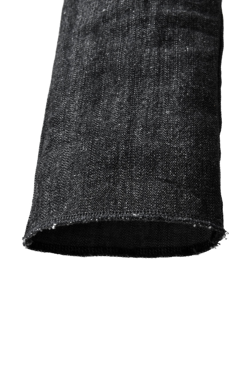 N/07 Darts-Structure Skinny Pants #THIN / Elastic DENIM (BLACK) - Image 17