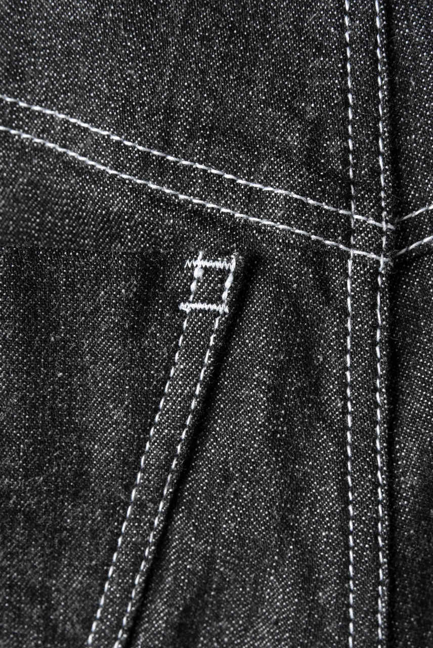 N/07 Darts-Structure Skinny Pants #THIN / Elastic DENIM (BLACK) - Image 20