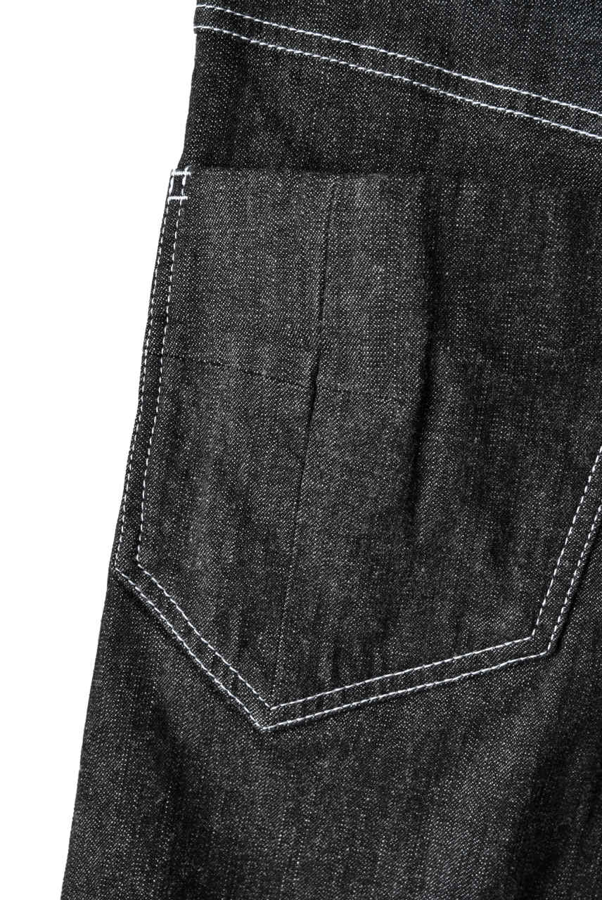 N/07 Darts-Structure Skinny Pants #THIN / Elastic DENIM (BLACK) - Image 21
