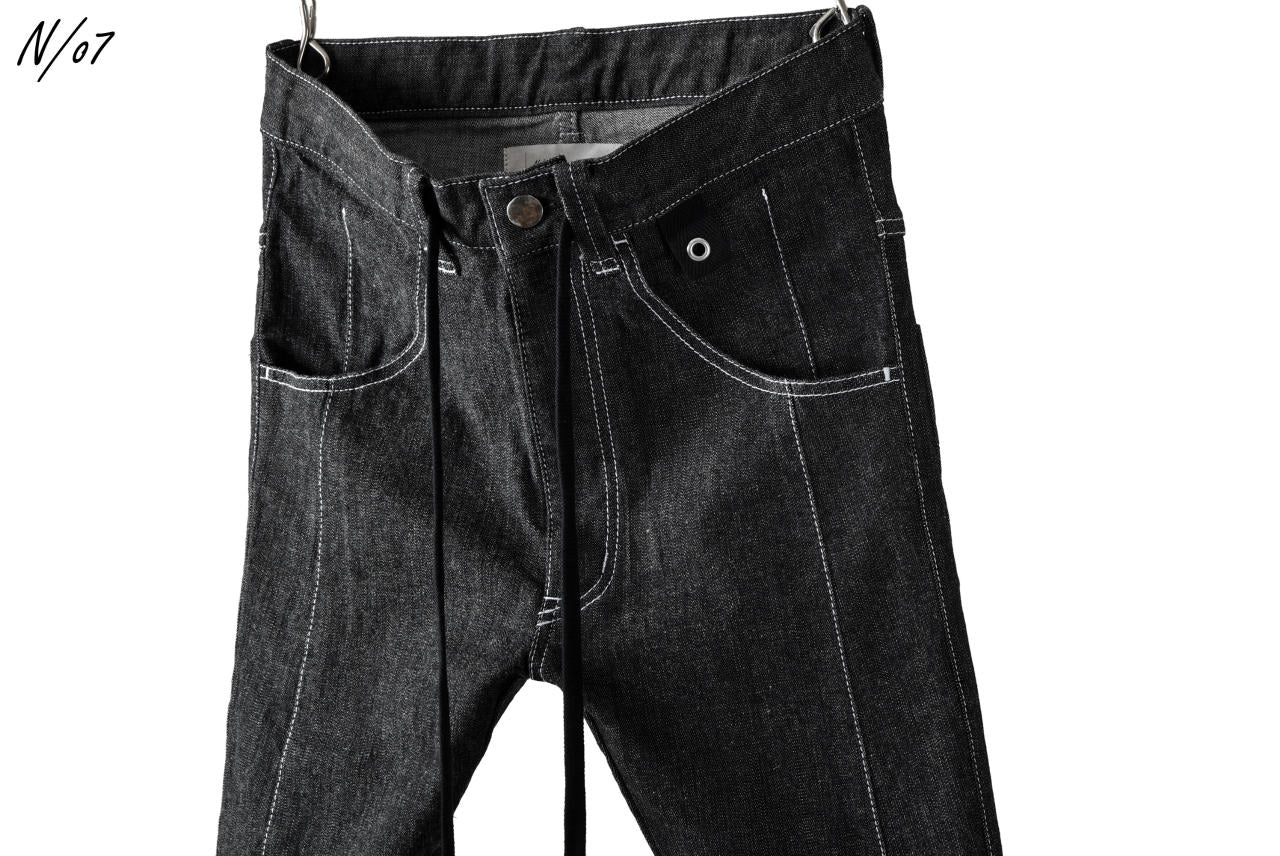 N/07 Darts-Structure Skinny Pants #THIN / Elastic DENIM (BLACK) - Image 22