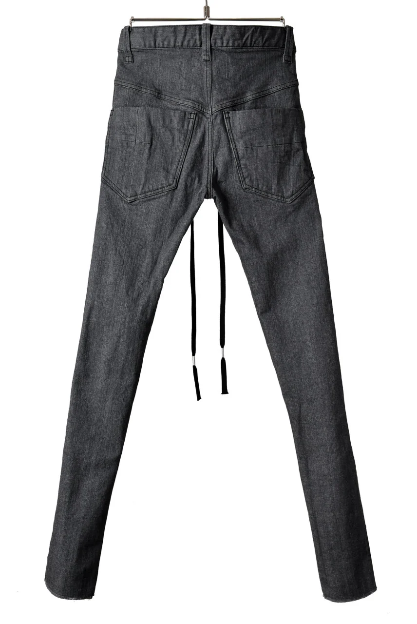 N/07 Darts-Structure Skinny Pants #THIN / Elastic DENIM (D.GREY) - Image 3
