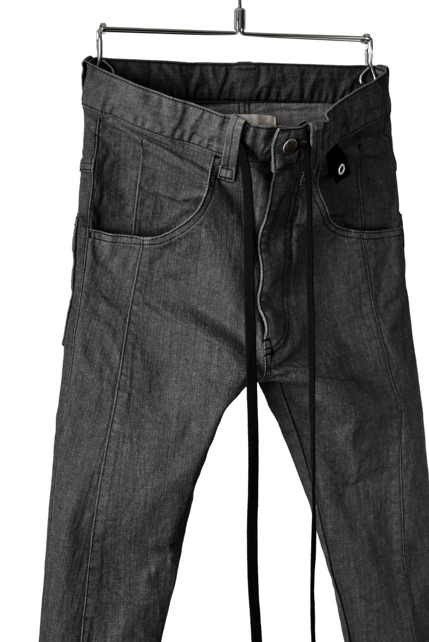 N/07 Darts-Structure Skinny Pants #THIN / Elastic DENIM (D.GREY) - Image 4