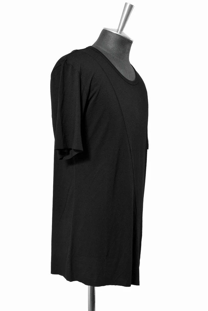 N/07 diagonal seam Tee sliky modal jersey (BLACK) - Image 3