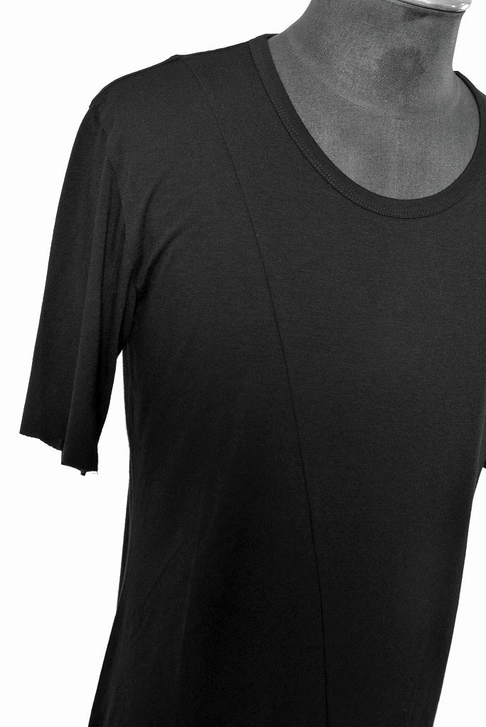 N/07 diagonal seam Tee sliky modal jersey (BLACK) - Image 5