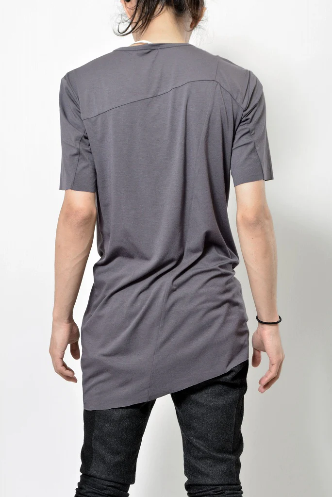 N/07 diagonal seam Tee sliky modal jersey (CHARCOAL) - Image 8