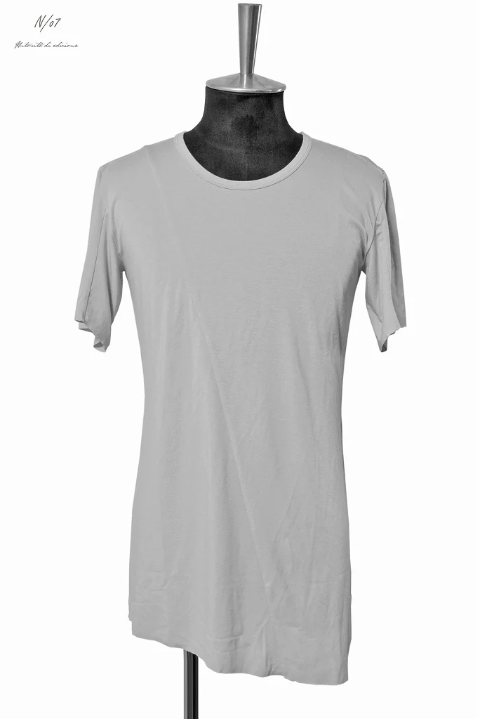 N/07 diagonal seam Tee sliky modal jersey (LIGHT GREY)